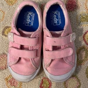 Ked’s Pink Velcro, size 8